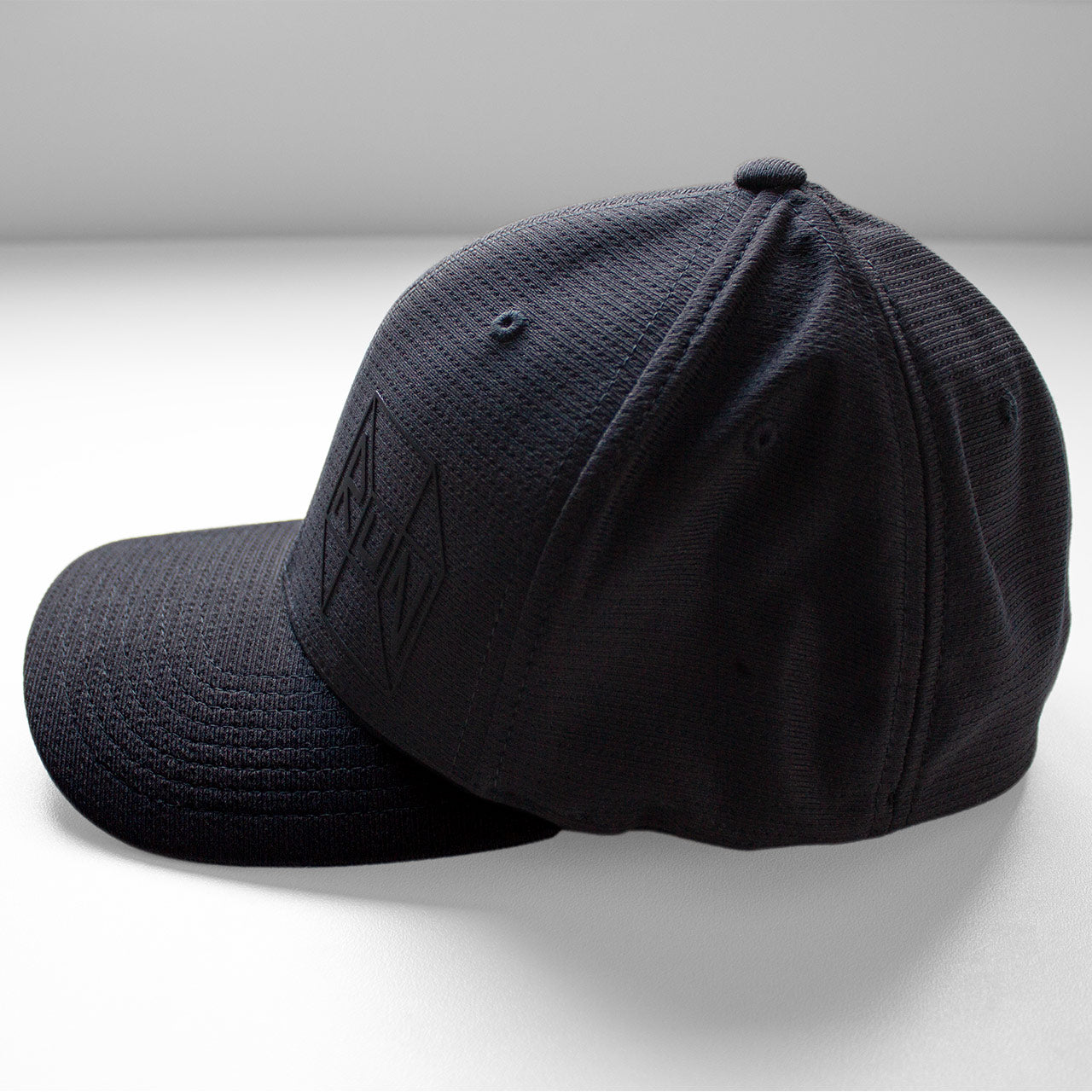 Black Performance Run Hat - Black On Black Running Hat