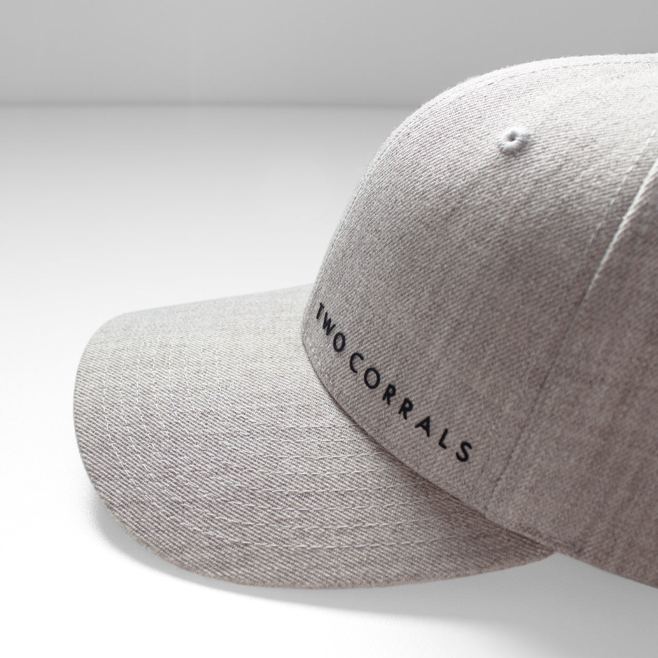 TWO CORRALS Hat, Premium Snapback Heather Gray Hat