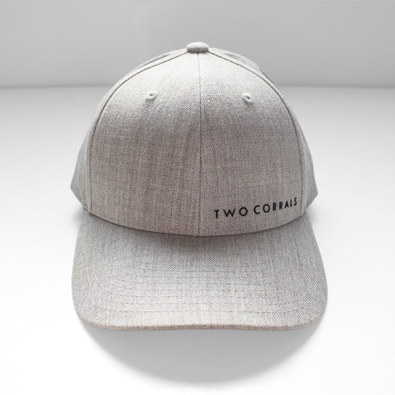 TWO CORRALS Hat, Premium Snapback Heather Gray Hat