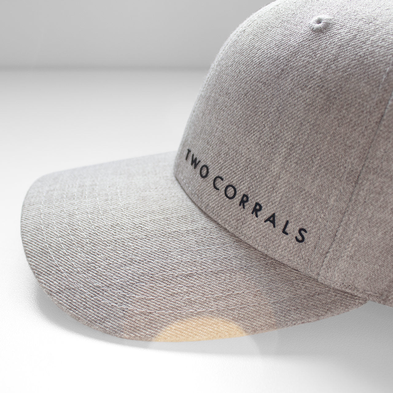 TWO CORRALS Hat, Premium Snapback Heather Gray Hat