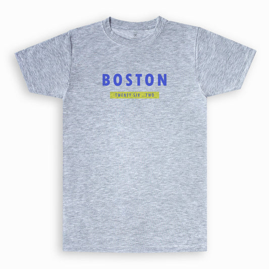 Boston twenty six point two performance shirt from TWO CORRALS Lifestyle Running Brand, minimalistic Boston running shirt